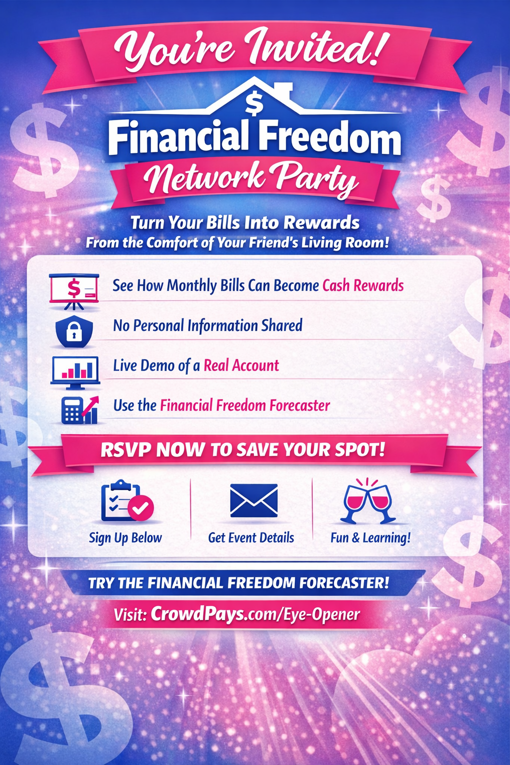Financial Freedom Network Party Attendee Flyer